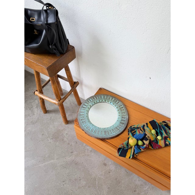 Ceramic Vintage Italian Ceramic Art Mirror, 1990s For Sale - Image 7 of 18