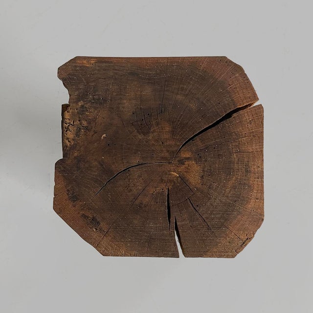 Wood Italian Modern Square Wooden Stools, 1970s, Set of 3 For Sale - Image 7 of 18