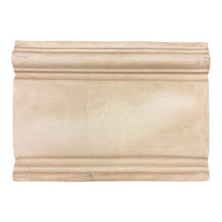 Cream Matte Crackled Ceramic Base Molding For Sale