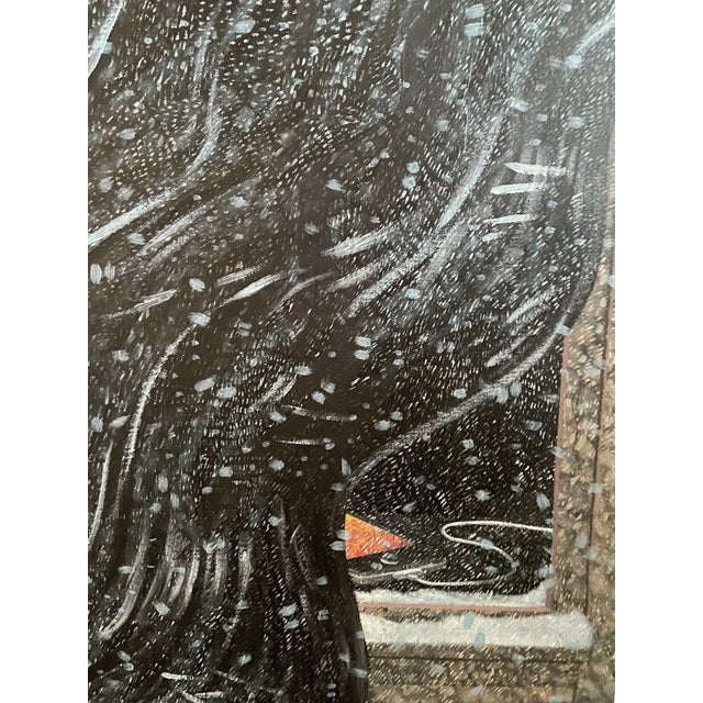 Michael Stamm Oil and Acyrlic Painting on Board Titled "Winter" 2015 For Sale - Image 4 of 4
