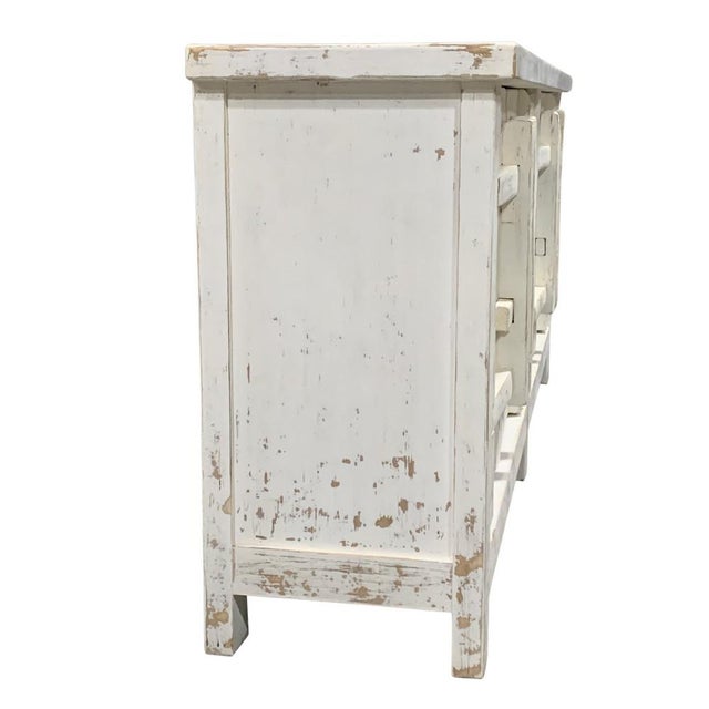 Elm Wood 4-Door Sideboard For Sale - Image 4 of 10