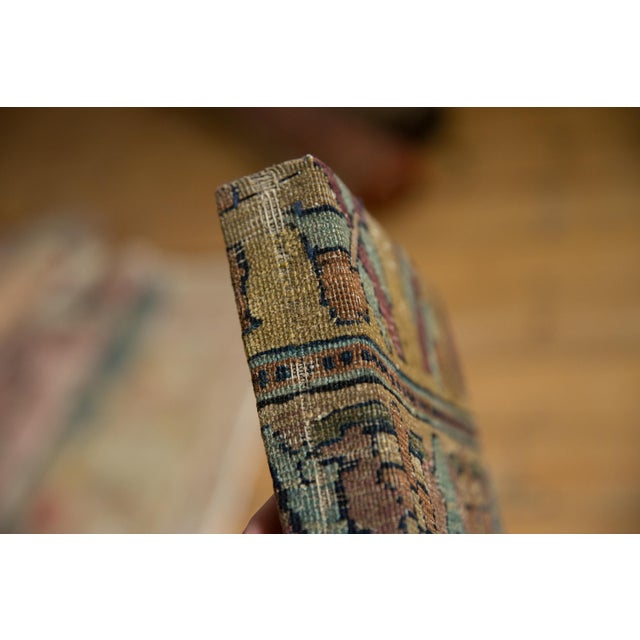 Decorative Cork Board Antique Kerman Rug Fragment Art For Sale In New York - Image 6 of 11