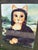 Shabby Chic 1990s Cat Mona Lisa Art on Canvas Frame Reproduction For Sale - Image 3 of 7