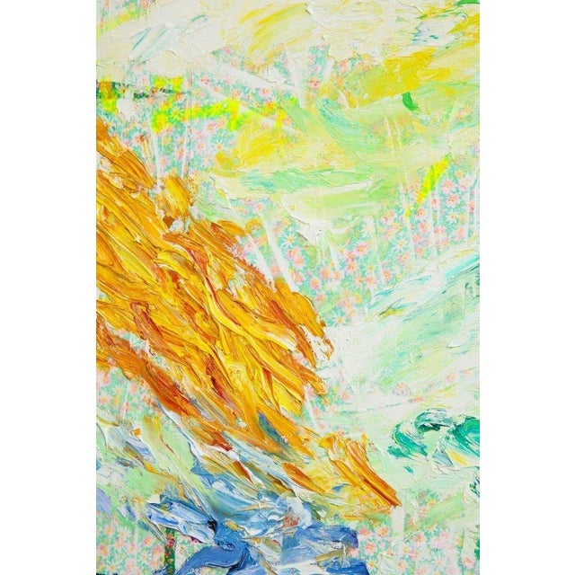Kelly Green 2017 “Green Wind” Abstract Expressionist Contemporary Painting on Mixed Media by Sebastian Vallejo For Sale - Image 8 of 10