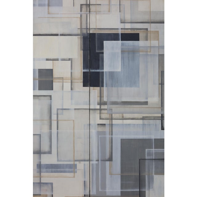 Large Painting by Sean Scherer, "Ruhlman", Dtd. 1999, 84" X 72" Diptych For Sale - Image 12 of 12