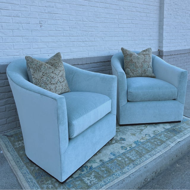 Lee Industries Swivel Chair Chairish