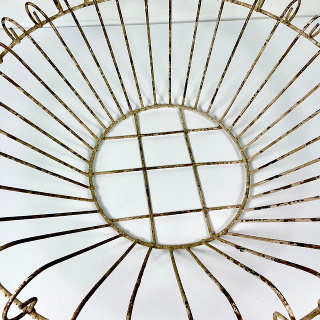 1950s Vintage French Art Nouveau Boho Chic Large Jardiniere Basket Planter. For Sale - Image 9 of 14