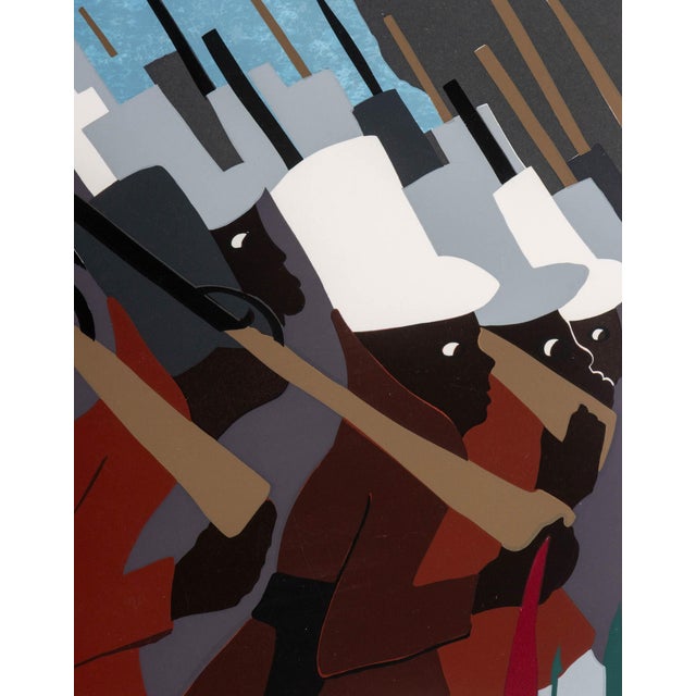Paper Jacob Lawrence "The March" Screenprint, 1995 For Sale - Image 7 of 13