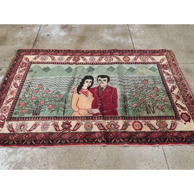 Galerie Shabab Collection Mid-20th Century Caucasian Karabagh Pictorial Rug For Sale - Image 4 of 8