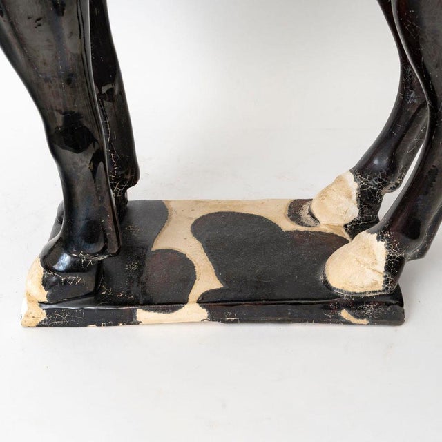 Glazed Terracotta Horse, 1900s For Sale - Image 6 of 8
