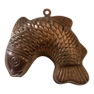 1970s Tiny Copper Fish Mold For Sale