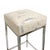 Pasargad Home Safari Cowhide Bar Stool with Silver Steel Legs For Sale - Image 4 of 6