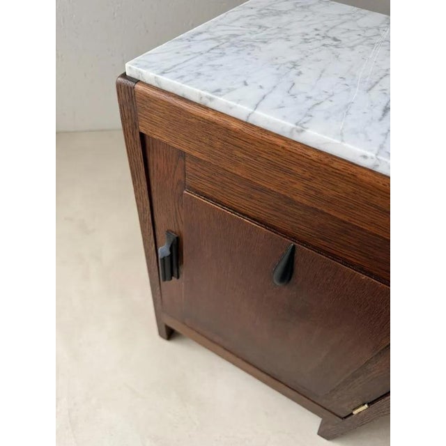Art Deco Bedside Table with Marble Top For Sale - Image 13 of 16