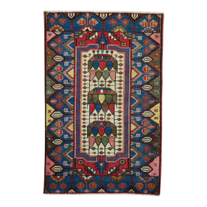 Antique Persian Malayer Mat Rug