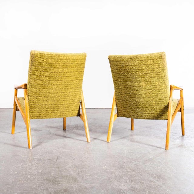 Armchairs in Lime Green by Jaroslav Smidek, 1950s, Set of 2 For Sale - Image 9 of 10