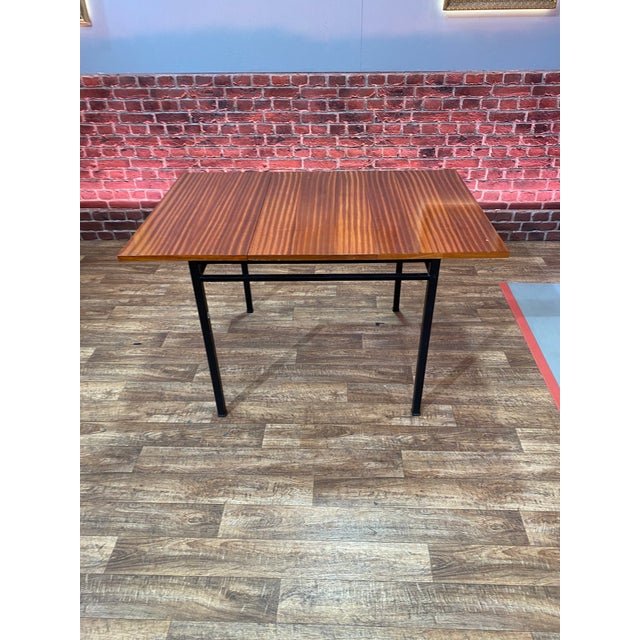 Extendable Dining Table by Marcel Gascoin for Alveole, 1960 For Sale - Image 9 of 11
