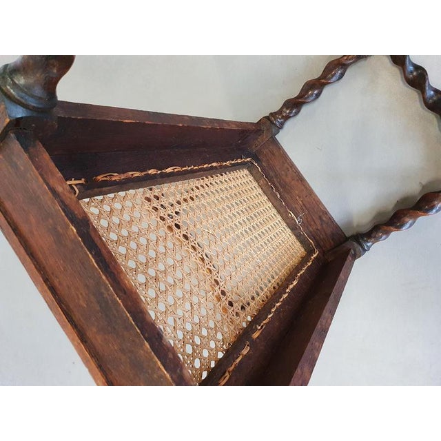 Wood Wokkel Chair with Armrests and Webbing Seat For Sale - Image 7 of 10