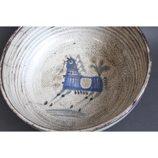 Vintage French Ceramic Bowl by Gustave Reynaud for Le Mûrier, 1960s For Sale - Image 3 of 12
