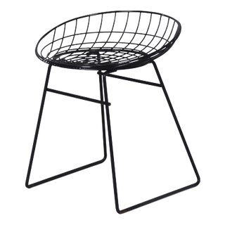 Black KM05 Wire Stool by Braakman & Dekker for Pastoe, 1960s For Sale