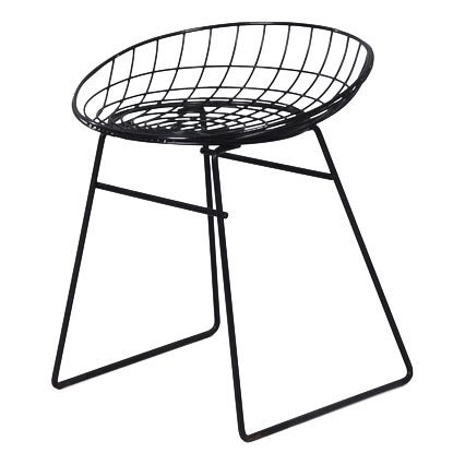 Black KM05 Wire Stool by Braakman & Dekker for Pastoe, 1960s For Sale