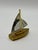 Mid-Century Modern Vintage Elgin Sailboat Desk Clock | Mid-Century Brass & Chrome Nautical Miniature Timepiece For Sale - Image 3 of 6