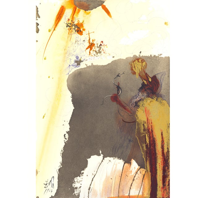1967 Salvador Dalí Biblia Sacra Lithograph "De Petra Exivit Aqua" (Out of Rock Came Water) For Sale