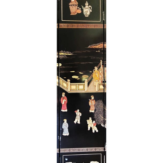Mid 20th Century Six Large Panel Chinese Coromandel Export Screen For Sale - Image 9 of 12