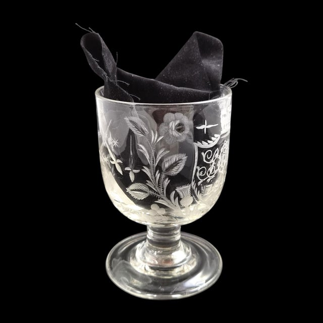 English Gaof Wheel-Engraved Lead-Glass Rummer, 1820s For Sale - Image 8 of 14