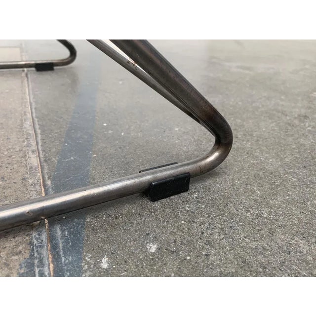 Vintage German Kreuzschwinger Lounge Chair by Till Behrens for Meyer Stahlmöbel, 1980s For Sale - Image 18 of 18