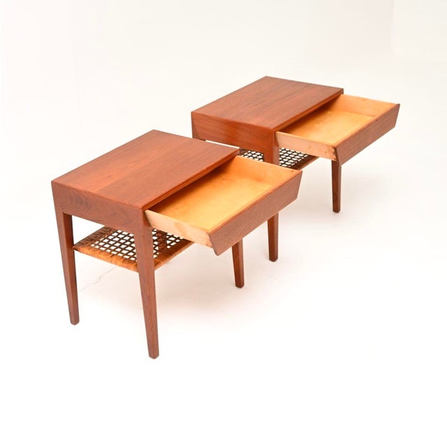 Vintage Danish Teak Side Tables by Severin Hansen for Haslev, 1960s, Set of 2 For Sale - Image 6 of 11