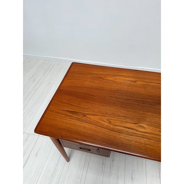 Mid-Century Danish Teak Writing Desk, 1960s For Sale - Image 10 of 13