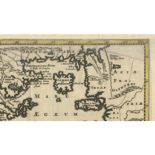 Antique Greek Map of Aegean Sea and Crete, 1697 For Sale - Image 6 of 9