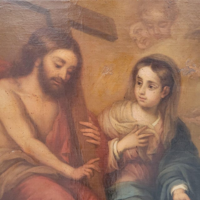 Brown After Murillo, Vision of Saint Francis of Assisi at the Porziuncola, 19th Century, Oil on Canvas For Sale - Image 8 of 18