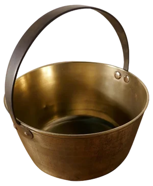 Small 19th Century Brass Preserving Pan or Cooking Pot, 1870s