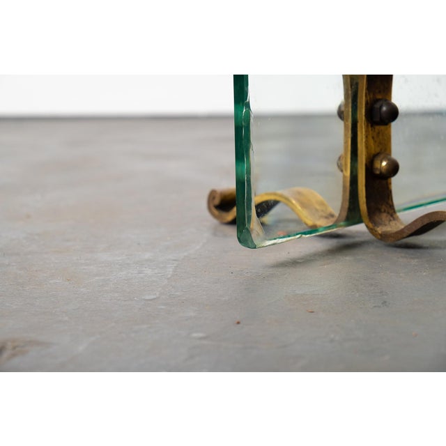 Glass and Brass Spark Guards, 1950s For Sale - Image 4 of 9