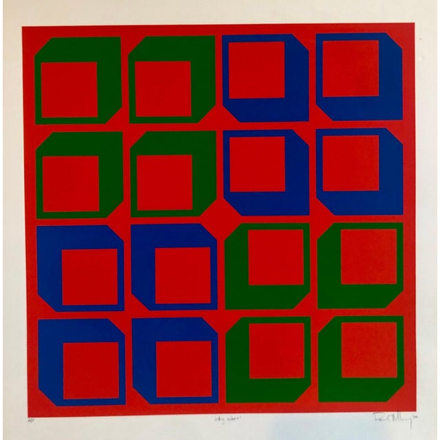Paul M. Levy, Abstract Geometric 1970s Kinetic Silkscreen Screen Print Manner Vasarely Op Art, c.1970 For Sale