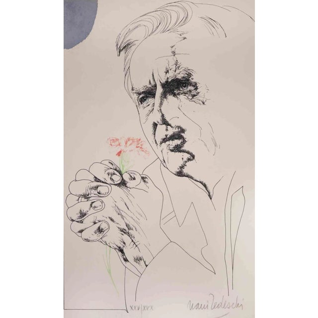 Nani Tedeschi, Portrait, Original Serigraph, 1970s For Sale