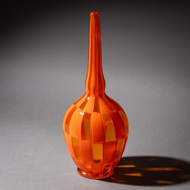 Orange Murano Glass Vase by Barovier & Toso, Edition 1/1, Dated 1981 For Sale - Image 9 of 9