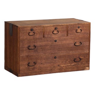 Antique Japanese Tansu Base Cabinet For Sale