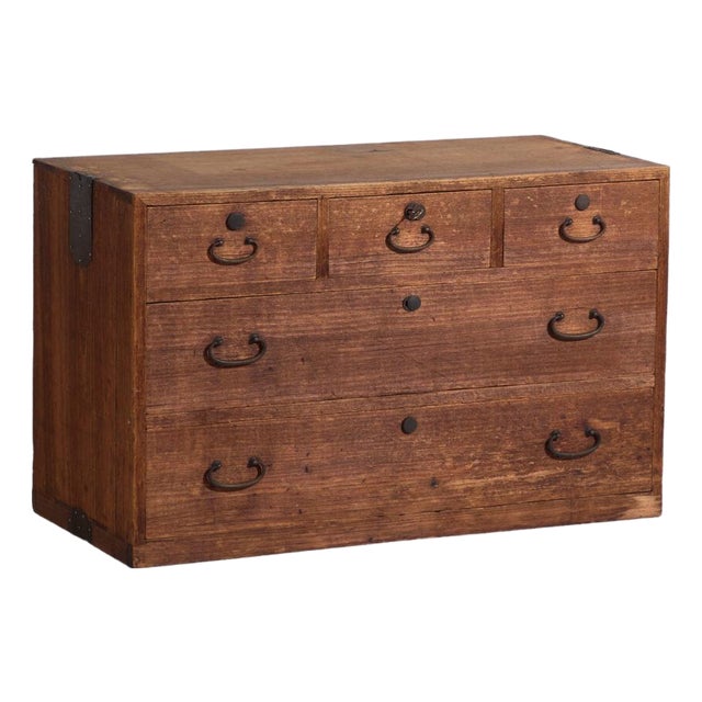 Antique Japanese Tansu Base Cabinet For Sale