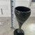 Black 1970s Hand Blown Midcentury Goblet or Vase Murano Style For Sale - Image 8 of 9