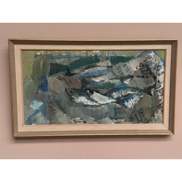 Kenny Wenkel, Fish Supper, 1960, Oil on Canvas For Sale - Image 10 of 17