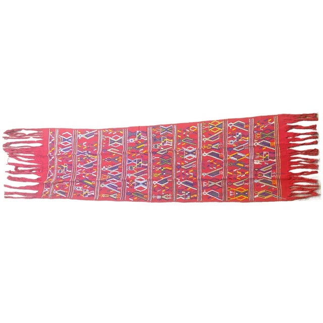 Boho Chic Vintage Hand-Embroidered Guatemalan Textile Throw For Sale - Image 3 of 13