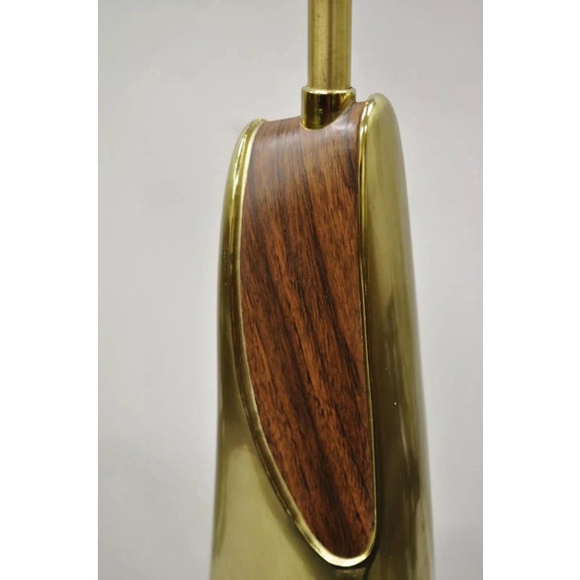 Laurel Lighting Inc. Laurel Mid Century Brutalist Modernist Brass Sculptural Table Lamps - A Pair For Sale - Image 4 of 12