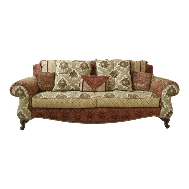 Carol Bolton Style Multi Fabric Fully Upholstered Sofa Chairish