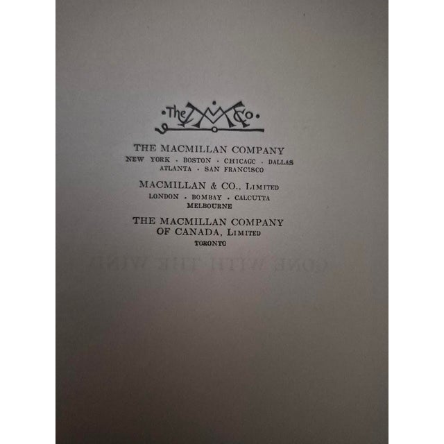 Textile Gone With the Wind August 1936 Printing Hardcover Book W/ Slipcase For Sale - Image 7 of 15