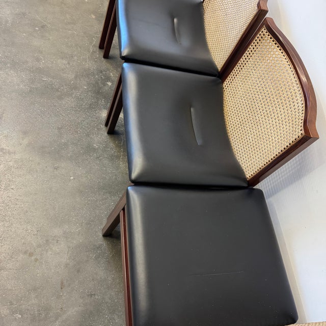 Textile Vintage Chairs by Tito Agnoli for La Linea, 1957, Set of 4 For Sale - Image 7 of 12