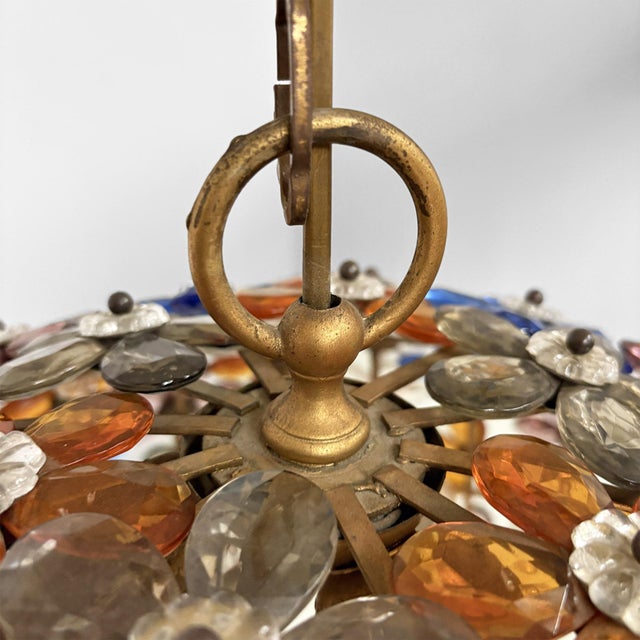 Blue Mid-Century Modern Italian Glass and Metal Pendant Lights, 1960s, Set of 2 For Sale - Image 8 of 13
