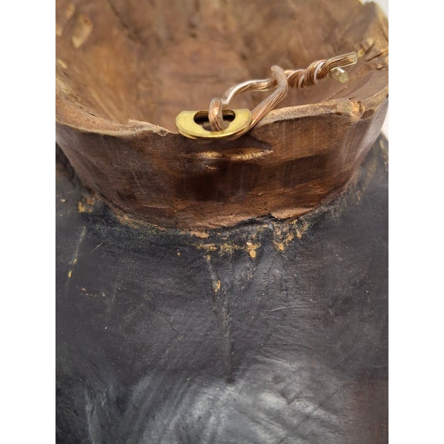 Authentic Baule Goli Kpan Ritual Mask Ivory Coast Hand Carved Wood 14.5" X 4.5" For Sale - Image 12 of 18