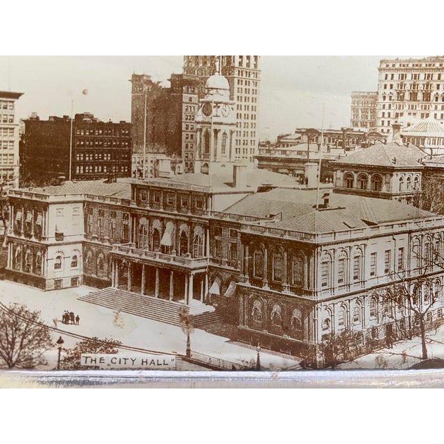 1900 - 1909 1900s Antique Architectural Photograph Paper Weight of New York City Hall, Manhattan For Sale - Image 5 of 8